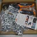 Preciva Grommet Tool Kit of 3/8" and 1/4", Interchangeable Double Head Handheld Grommet kit with 280pcs Eyelets and Grommets for Tarp Leather Fabric