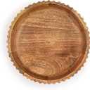 Kimona Fruit Bowls Wood Fruit Bowl or Decorative Bowl for Table Dcor for Kitchen Counter or Farmhouse Christmas Centerpiece (10" X 10" X 2.5")