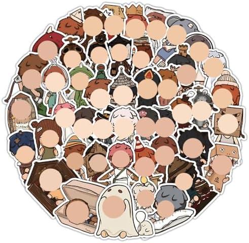 104pcs Cute Cartoon Stickers for Water Bottles, Cartoon Laptop Gifts Vinyl Waterproof Sticker for Bumper, Water Bottles, Computer, Phone, Hard hat，Car Decal, Set of 2