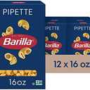 Barilla Pipette Pasta, 16 oz. Box (Pack of 12) - Non-GMO, Made with Durum Wheat Semolina - Kosher Certified BEST BY 2026 MARCH 07