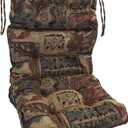 Blazing Needles Multi-Section Tufted Chair Cushion, 22 x 45, Abstracted Patterns