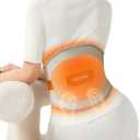 Portable Heating Pad for Back, Cordless Wearable Heat Belt with Massager for Lower Back Pain Relief, Battery Powered 8000 mAh Rechargeable, MAXwarm 3.0, Gift for Women Men 90-310 lbs (Beige)