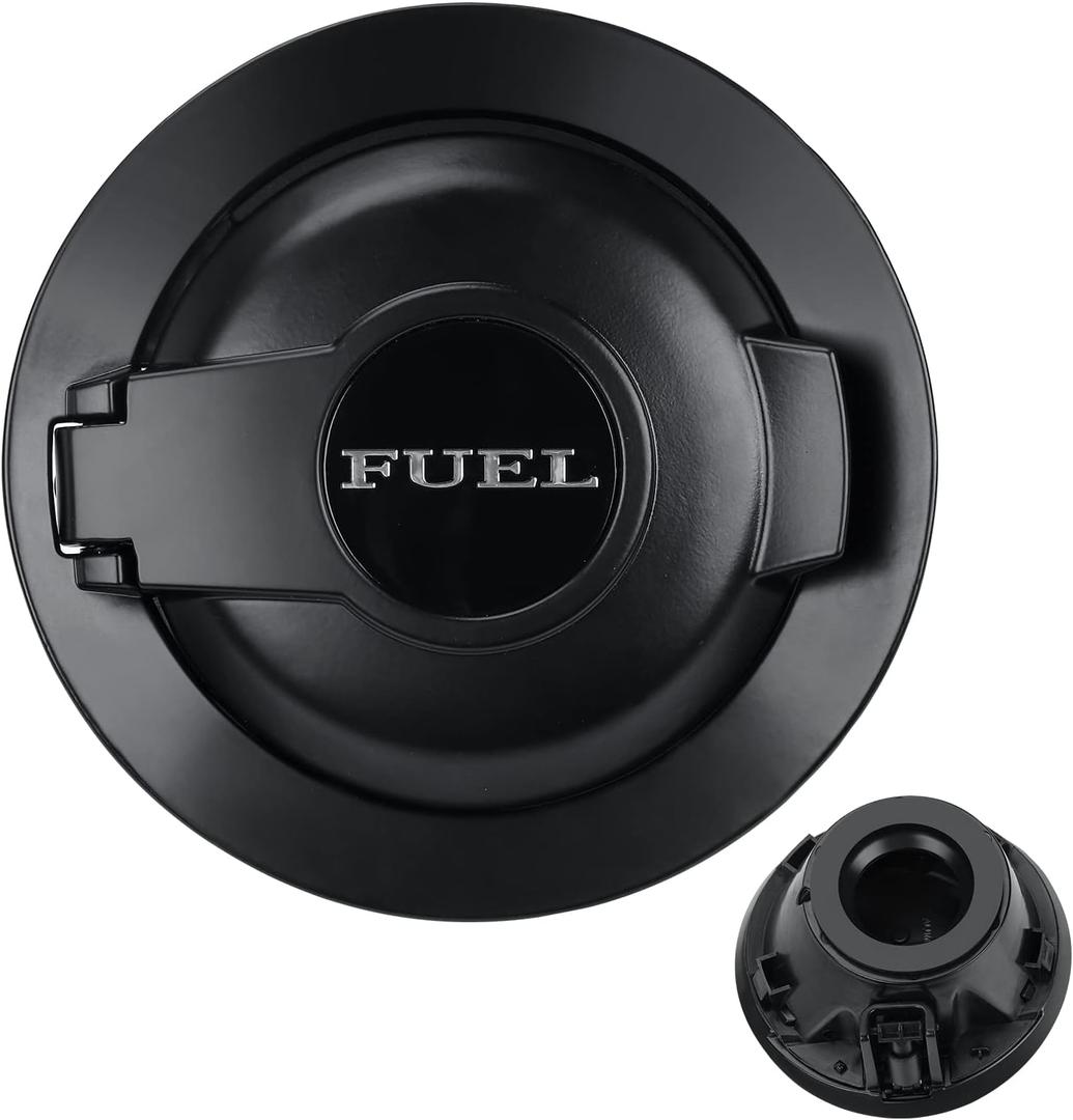 68250120AA Fuel Filler Door Cap Matte Black Gas Cover Cap Vapor Edition Compatible with 2008-2023 Dodge Challenger