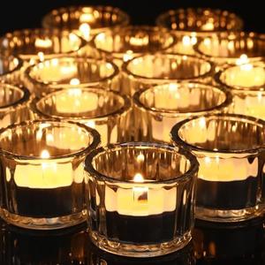 Mumufy 100 Pack Clear Tealight Candle Holder Glass Votive Candle Holder for Centerpiece Wedding Proposal Spa Aromatherapy Meditation Home Decor