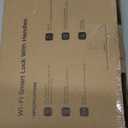 Veise VE012W-H WiFi Smart Front Door Lock Set, Built-in WiFi, App Remote & Voice Control, Fingerprint Keyless Entry Smart deadbolt with Handle, Backlit Keypad, Auto Lock, IP55 Waterproof, Satin Nickel