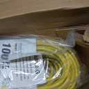 100ft Outdoor/Indoor Extension Cord 12/3 Gauge Extra Heavy Duty 3 Prong SJTW, Waterproof, Flexible Cold-Resistant Long Power Cord,15A 125V 1875W, Yellow by LifeSupplyUSA