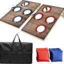 Corn Hole Toss Game for Adults 24x16 Inch Set - Portable Cornhole Board Set with Scoring Target Area, Bean Bags & Carrying Case | Family Kids Outdoor Backyard Beach Lawn Games