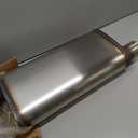 Universal 409 Stainless Performance Exhaust Muffler, 2.5 in offset Muffler, 2.5 in 2.5 out, straight through (4 * 9 * 18 * 24)