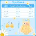 HONGTEYA Baby Girl 1st Birthday Outfit Girl First Birthday Clothes One Year Old Gifts Romper Tulle Summer Newborn Dress (12-18 Months, Yellow)