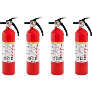 Kidde Fire Extinguisher for Home, 1-A:10-B:C, Dry Chemical Extinguisher, Red, Mounting Bracket Included, 4 Pack