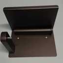 Tindbea Toilet Paper Holder with Phone Shelf, Adhesive or Screw Wall Mount Toilet Tissue Roll Holder, Rustproof & Multifunctional Stainless Steel Bathroom Storage Dispenser (Bronze)