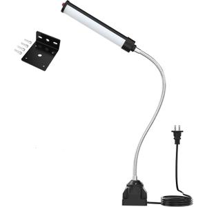 24W LED Work Light, 2400Lumen FlexibleGooseneck Work Light with Screw FixationBase,Industrial Lighting for Lathe CNc MillingDrill Press Sewing Machine,Durable WorkshopLamp for Garage & Factory