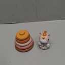 Nueplay Stacking Rings Toy for Baby Girls with Unicorn Topper  6 Textured Sensory Rings, Squeaky Stacker Set in Pastel Colors, Gifts for 1 Year Old Girls, Baby Shower & Birthday Present