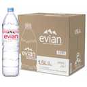 Evian Natural Spring Water, 1.5 L bottle (Pack of 12)