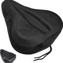 Zacro Bike Seat Cushion - Padded Gel Bike Seat Cover for Men & Women, Padding Bicycle Saddle fit with Peloton/Spin Stationary Exercise/Mountain Road Cycling Bike (Wide, Black)