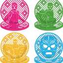 60Pcs Lucha Libre Birthday Decorations Paper Plates 7" Mexican Party Decorations Dessert Cake Paper Plates Disposable Nacho Themed Platters for Mexican Birthday Fiesta Party Supplies