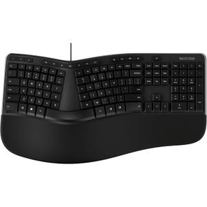 Incase Ergonomic Keyboard  Designed by Microsoft  Refined Ergonomic Design, Built-in Shortcuts Keys, Layered Palm Rest for Elevated Wrist Support, Integrated Number Pad  Black