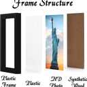 OMAIGAR 16x24 Picture Frame for 16by24 Poster Photo Canvas Certificate Black High Transparent Photo Frame Wall Desktop Horizontal Vertical 16 x 24