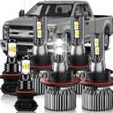 Upgraded Light Bulbs Kit Compatible For 2005-2022 Ford F250 F350 F450 F550 Super Duty, 600% Brightness 6500K White Plug-and-Play Super Bright Lights Bulbs - 6Pack