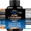 L Theanine 400 mg | L-Theanine Stress Relief | Extra Strength Supplement | Lab Tested | Relaxation, Sleep & Calm Support | For Men & Women | Plant Based, Non-GMO & Gluten-Free | 120 Vegan Capsules, BBD: 06/2028