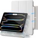 ESR for iPad Pro 11 Inch Case (M5/M4) 2025/2024, Strong Magnetic Attachment, Slim Trifold Stand Case, Supports Pencil Pro and Pencil(USB-C), Tough Protection, Auto Sleep/Wake, Rebound Series, White