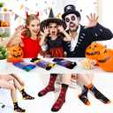 Shihanee 10 Pairs Halloween Socks Bulk Women Men Novelty Socks Spooky Pumpkins Ghosts Bats Cat Print Pattern Funny Crew Cotton Sock Halloween Gifts for Adult Teenager Cosplay Party Favors Supplies