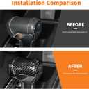 Carbon Fiber Gear Shift Knob Cover Stick Shifter Cap Cover Compatible with Ford F150 2021-2026+