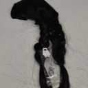 M MISS U HAIR Women Long Black Braids Wig with Bangs Long Straight Pigtails Wig for Adult Costume Halloween Wig