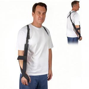 5702957 Arm Sling, Adjustable shoulder Strap with 4-Lab Lock, Breathable fabric for All-Day Comfortable, Black (Large: Height 5'10"-6'4",Weight 180-235 lb) (Black)