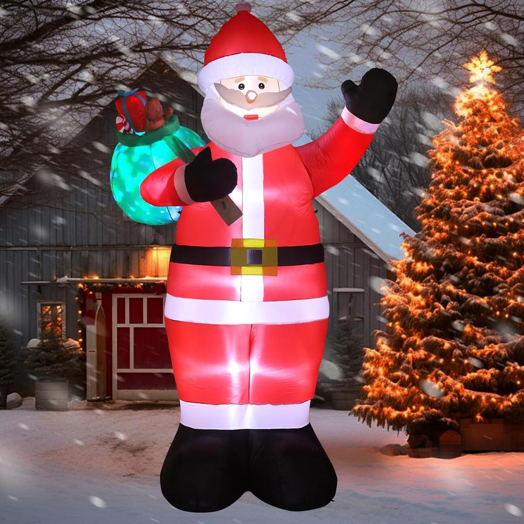 12 Ft Giant Christmas Inflatable Santa Claus, Outdoor Yard Decoration with LED Lights