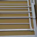 36" Extra Tall and Wide Baby Gate for Stairs Doorways - Pressure Mounted Metal Pet Gate with Double Safety Lock - Easy Walk Through Indoor Doggie Gate,White