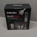 Mueller Multistick 5-in-1 Immersion Blender Handheld,12 Speed Hand Mixer-Turbo Boost,Heaviest Duty Copper Motor,Titanium reinforced Blades Hand Blender,Milk Frother Wand,Whisk,Beaker,Chopper,Grey (Gray)