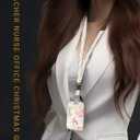 ID Badge Holder with Retractable and Detachable Lanyard, Cute Badge Reel Breakaway Lanyard with Carabiner Clip for Women, Teachers, Nurses, Students, Perfect Work and Office(Colorful Floral)