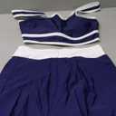 Women's High Waisted Bikini Sets Tummy Control Swim Skirt Two Piece Swim Suit Tummy Control Color Block Bathing Suit (Dark Blue2, Small)