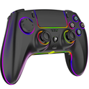 GlowPlayX Wireless Gaming Controller Compatible with PS-5 Console/Pro/PC/Mac/iOS/Android/Steam Deck, Gamepad with RGB Lighting/Hall Effect Joystick/Dual Vibration/Turbo/Headset Jack/1500 mAh Battery