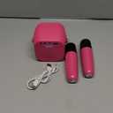 Mini Karaoke Machine with 2 Wireless Microphones for Kids Adults,Portable Bluetooth Karaoke Speaker with Party Lights,Christmas Birthday Gifts for Girls Ages 4, 5, 6,7, 8, 9, 10,12+ Family Home Party (Hotpink 2 Mics)