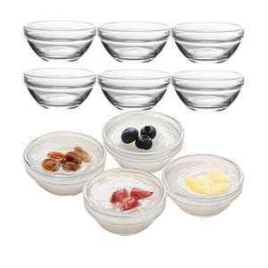 3in 2.5oz Small Clear Glass Ramekins Custard Bowls, 10 Pack Mini Glass Dipping Sauce Cups Pinch Bowl, Little Kitchen Condiment Ingredient Prep Salad Dishes, Dishwasher Microwave Freezer Safe
