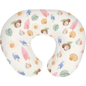 Neutral Summer Beach Nursing Pillow Covers for Boy Girl Surfboard Coconut Seashells Sun Balls Nursery Slipcover for Breastfeeding Pillows Seaside Soft Stretchy Removable Covers for Newborn Infant (One size, Boho)