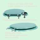 Elongated Toilet Seat Wood Toilet Seat Prevent Shifting with Zinc Alloy Hinges American Standard Size Toilet Seat Easy to Install also Easy to Clean(Elongated,Sparkling Turquoise)