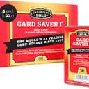 Cardboard Gold Card Saver 1-200 Count - Semi Rigid Card Holder, Trading Card Protectors - PSA-Approved Cardsaver for Baseball, Trading, Sports Cards - Card Sleeves, Binder, & Storage Box Compatible