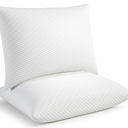 BioPEDIC Memory Foam Pillows - Standard Size, 2-Pack, Shredded Foam Filling for Plush Support & Airflow, Ventilated iCOOL Technology, Hypoallergenic, Non-Toxic Materials, Standard Size (Pack of 2)