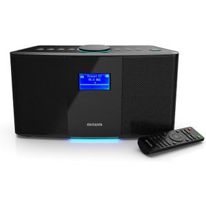 Aiwa Wireless Speaker - Unleash Powerful Sound and Versatile Connectivity - Experience Bluetooth Freedom, FM Radio, Clock, 20W RMS, LCD Display, and Alarm Clock Functionality (Black)