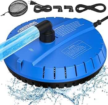 Crestwave Automatic Pool Cover Pump, 115V Submersible Pool Drain Pump with 25ft Power Cord and 2 Adapters, Effortless Water Removal for Pool