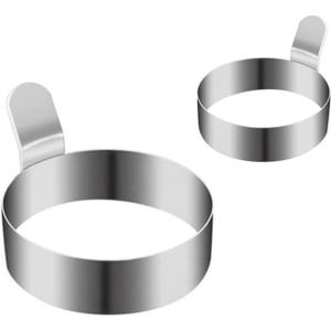 Set of 4 Fried Egg Moulds, Stainless Steel Egg Rings, Omelette Mould, Pancake Mould