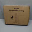 SUNEE 3 Ring Binders 2 Inch 4 Pack, Clear View Binder Three Ring PVC-Free (Fit 8.5x11 Inches) for School or Office Supplies, Assorted Pastel