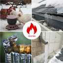 OEBLD Heat Tape for Water Pipes 3FT, Replaceable Smart Thermostat for Pipe Freeze Protection, Self-Regulating Roof Deicing Cable for Metal and Plastic Home Pipes, 110-120V