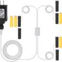 LR6 AA Battery Eliminator, AC to DC 3V 4.5V Power Supply Adapter,3 Connectors, Replace 2 or 3pcs 1.5V AA Battery,for Decorations LED Light,Indoor and Outdoor