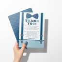 Your Main Event Prints Little Man Boy Baby Shower Thank You Cards - Bow Tie and Mustaches - 20 Count Including Envelopes