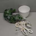 Mkono Macrame Plant Hanger Indoor Hanging Planter Basket with Wood Beads Decorative Flower Pot Holder No Tassels for Indoor Outdoor Boho Home Decor 35 Inch, Ivory, Set of 1 (POTS NOT Included)