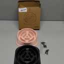 2 Pack Slow Feeder Dog Bowls for Healthy Eating, Non-Slip and Anti-Choking Design, Reduces Bloating & Overeating for Medium Dogs and Cats, Easy to Clean (Black and Pink)